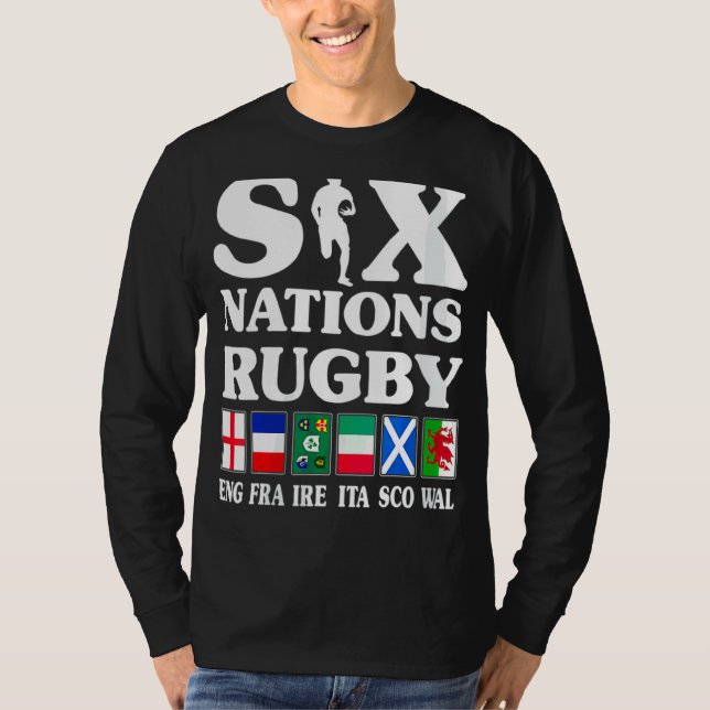 Camiseta Rugby 6 Nações Reino Unido França Irlanda Itália (Frente)