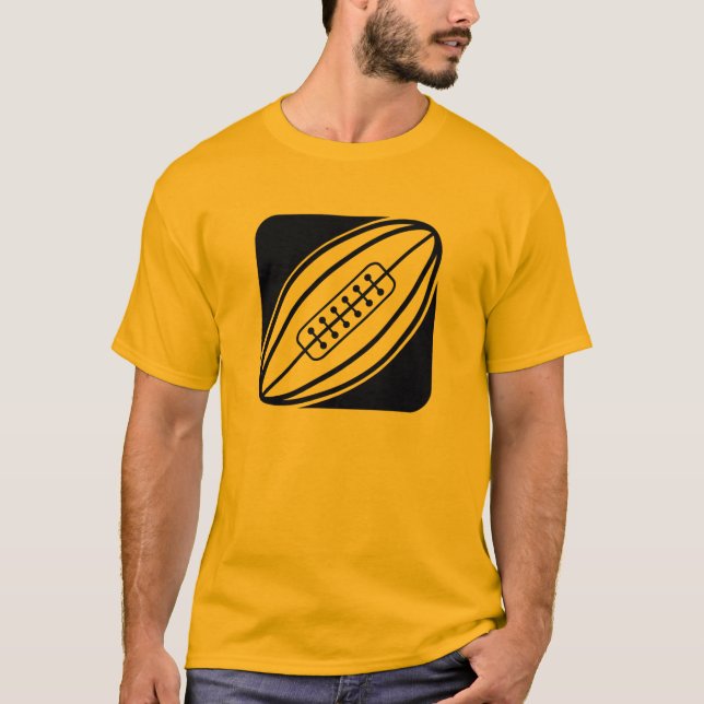 Camiseta Rugby amarelo-laranja (Frente)