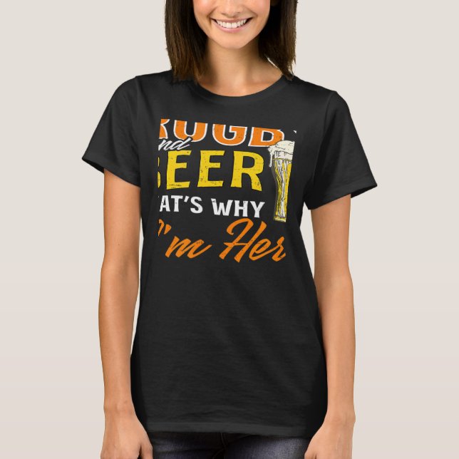 Camiseta Rugby And Beer I'm Here Rugby (Frente)