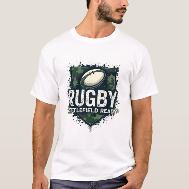 Camiseta Rugby – Battlefield Ready Military Grunge (Frente)