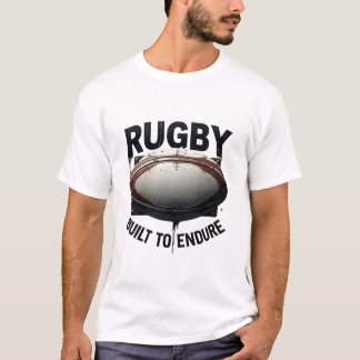 Camiseta Rugby – Built to Endure Industrial Metal Design