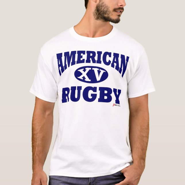 Camiseta Rugby do americano XV (Frente)