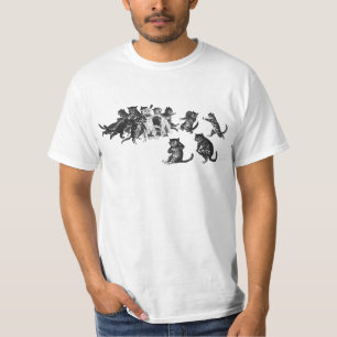 Camiseta rugby do vintage que joga o tshirt dos gatos