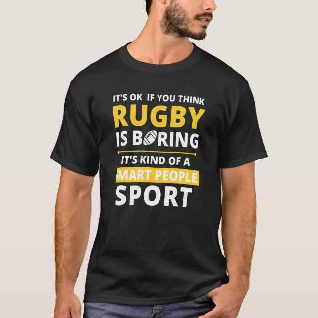 Camiseta Rugby É Um Esporte De Pessoas Inteligente (Frente)