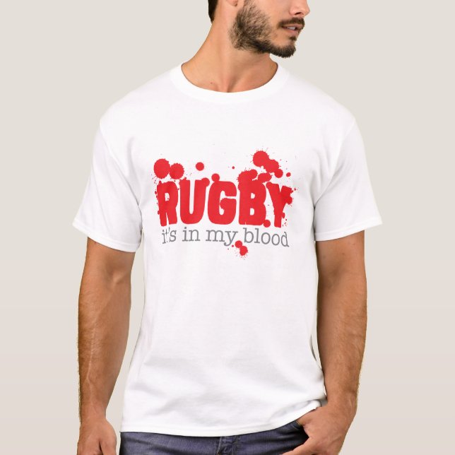 Camiseta Rugby - está em meu sangue (Frente)