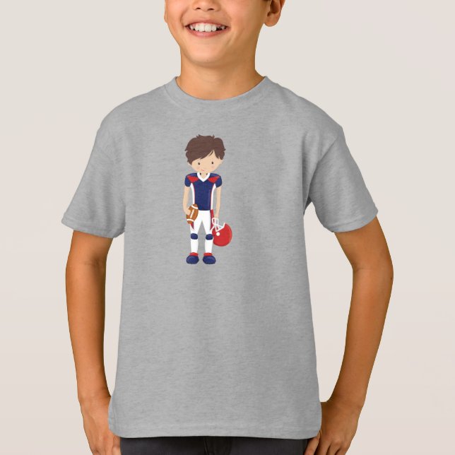 Camiseta Rugby, Futebol Americano, Cute Boy, Cabelo Marrom (Frente)