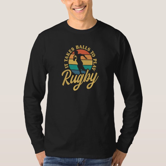 Camiseta Rugby It Takes Balls To Play Rugby International R (Frente)