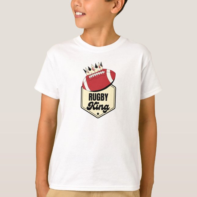 Camiseta Rugby King | Design de Crachá para rugby (Frente)