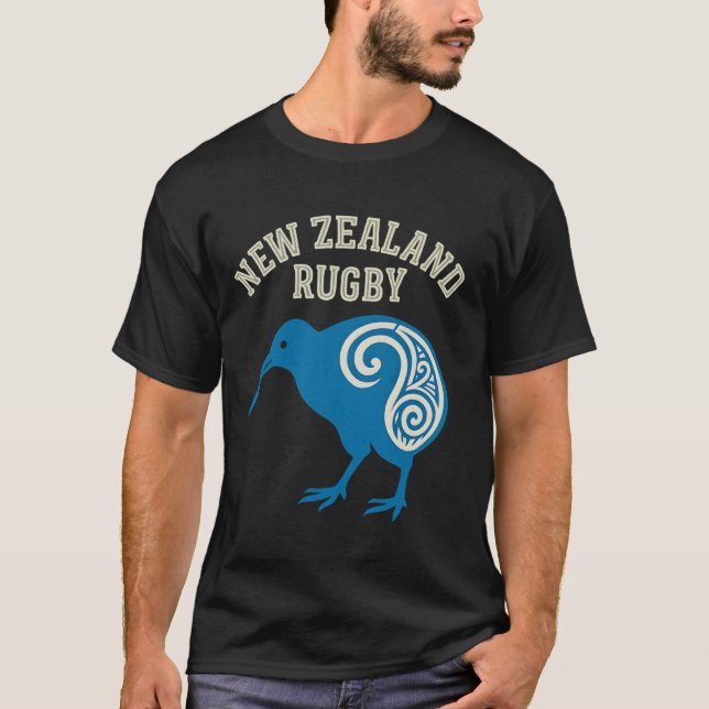 Camiseta Rugby Kiwi da Nova Zelândia (Frente)