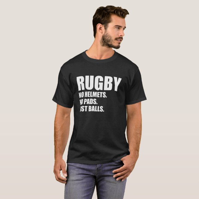 Camiseta Rugby nenhuns capacetes nenhumas bolas das (Frente Completa)