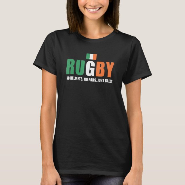Camiseta Rugby No Helmets No Pads Just Balls Ireland Rugby (Frente)
