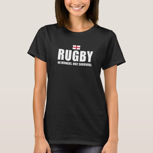 Camiseta Rugby No Winners Apenas Sobreviventes Inglaterra R (Frente)