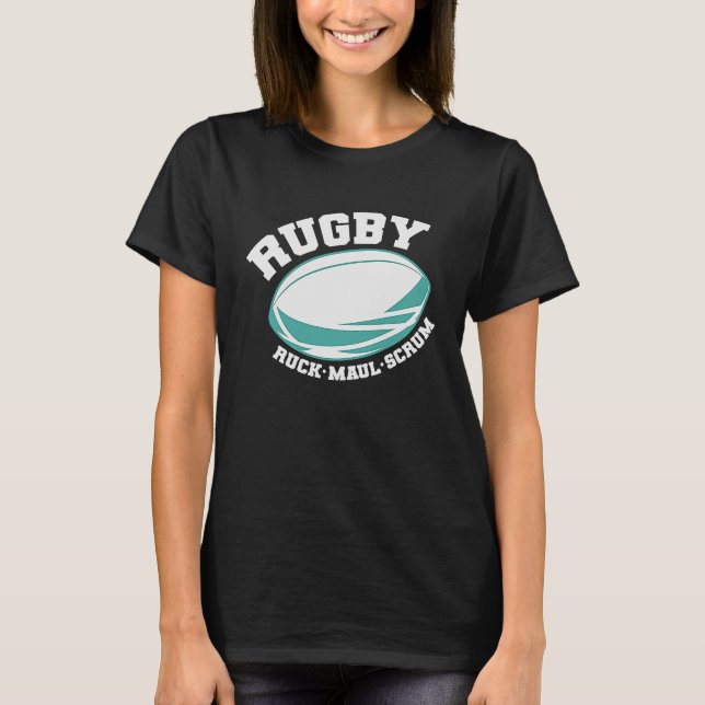 Camiseta Rugby Ruck Maul Scrum Futebol Esporte (Frente)