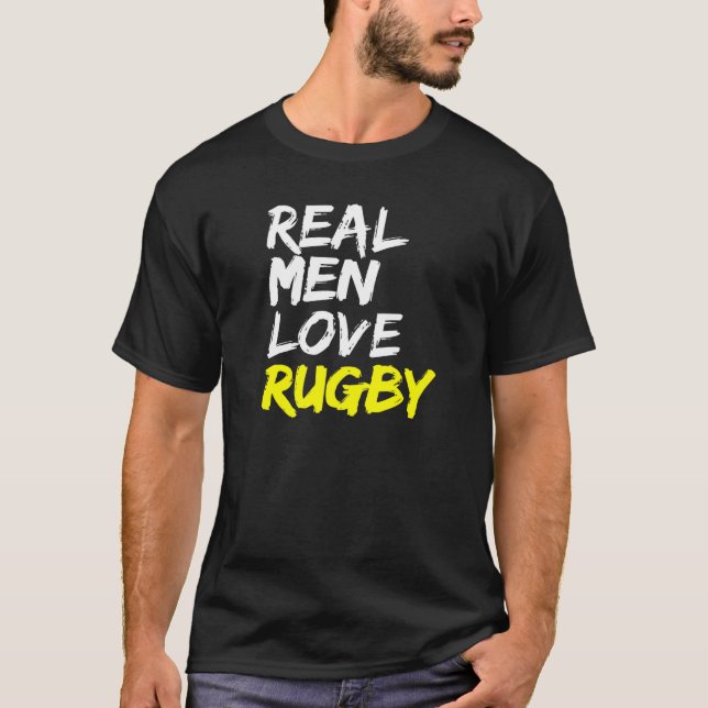 Camiseta Rugby Say Mens Rugby Club Real Men Love Rugby (Frente)