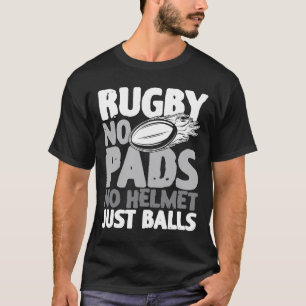 Camiseta Rugby sem almofadas sem capacete