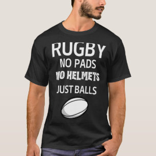 Camiseta Rugby sem almofadas sem capacetes só bolas