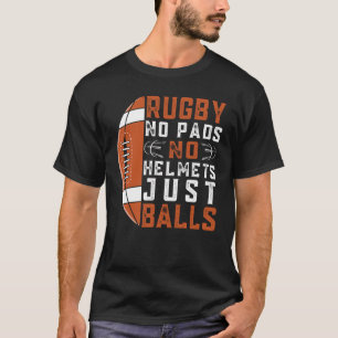 Camiseta Rugby Sem Capacetes Bola Rugby 3