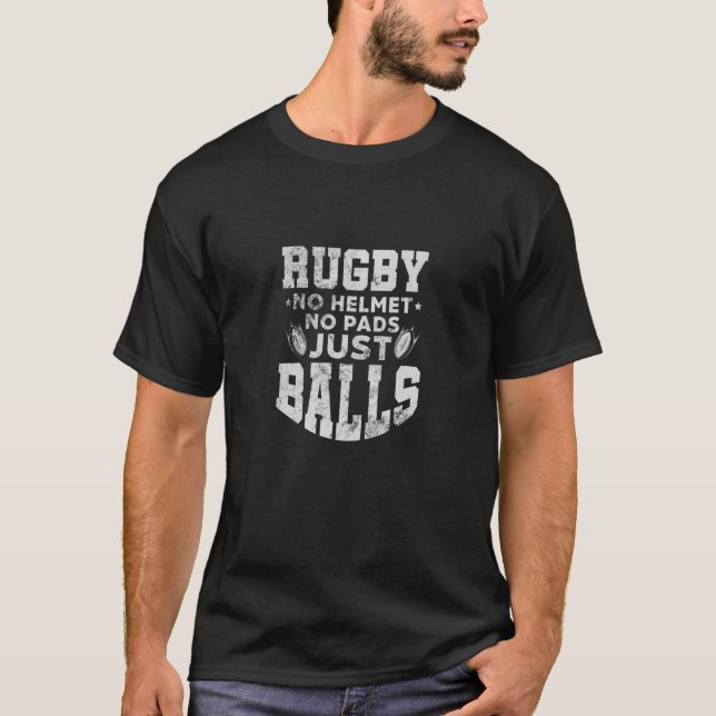 Camiseta Rugby Sem Capacetes Sem Pads Apenas Jogadores De R (Frente)