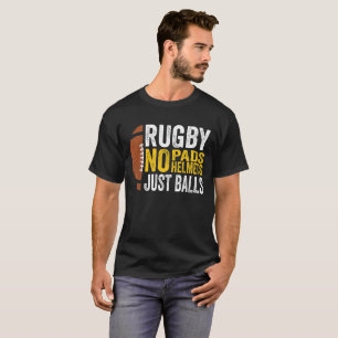 Camiseta Rugby Sem Capas Sem Capacetes Apenas Bolas.