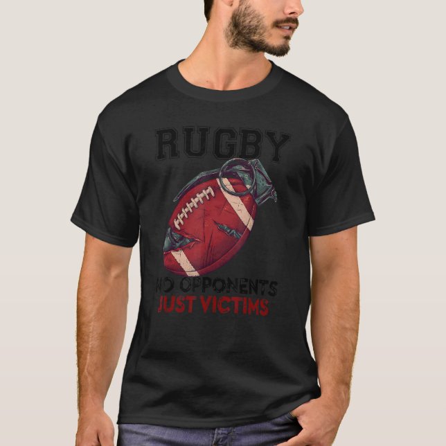 Camiseta Rugby sem opositores apenas vítimas (Frente)