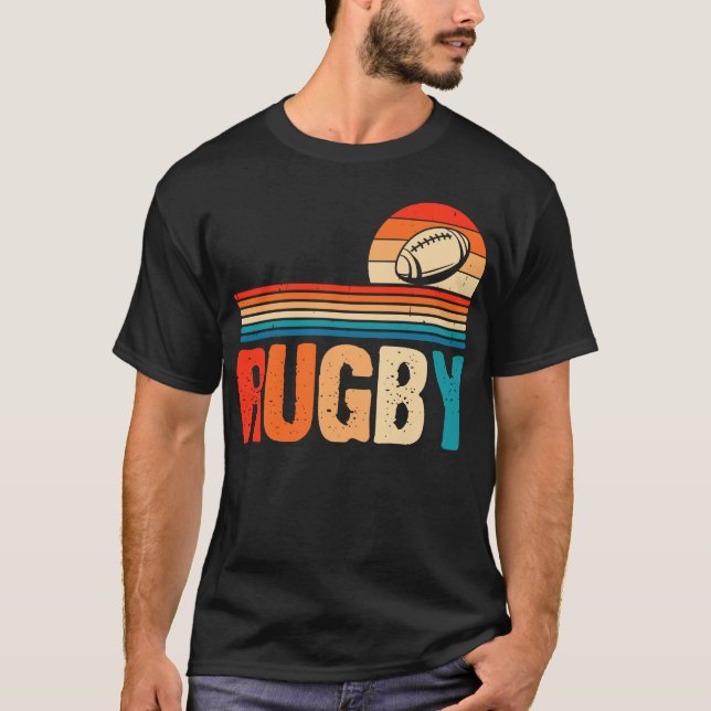 Camiseta Rugby Sport Lover - Retro do treinador da equipe d (Frente)