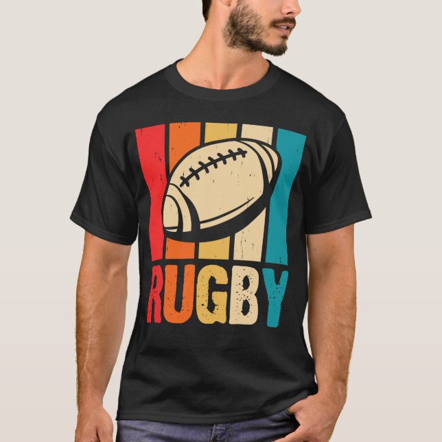 Camiseta Rugby Sport Lover - Retro do treinador da equipe d (Frente)