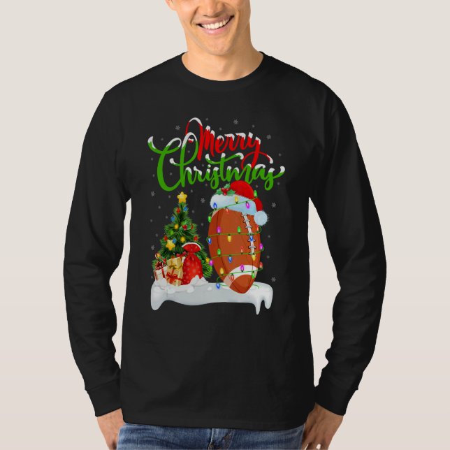 Camiseta Rugby Sports   Xmas Decorations Santa Rugby Christ (Frente)