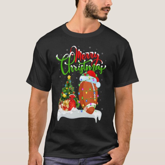Camiseta Rugby Sports   Xmas Decorations Santa Rugby Christ (Frente)