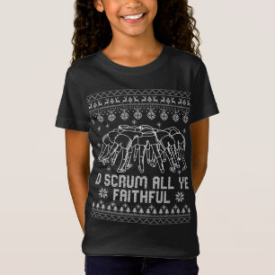 Camiseta Rugby Ugly Christmas Sweater O Scrum All Ye Faithf