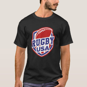 Camiseta Rugby USA Support Team Football USA Flag