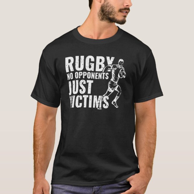 Camiseta Rugbys Rugby Sem Opositores Apenas Vítimas Rugger  (Frente)