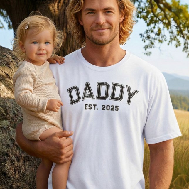 Camiseta Rugged Black Bold Name Year Dad Established (Criador carregado)