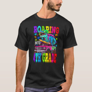 Camiseta Rugindo na 4ª Série Caminhão Monstro Dinossauro Me