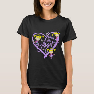 Camiseta Rugrats Angelica 99 Porcento Anjo Coração Lavanda