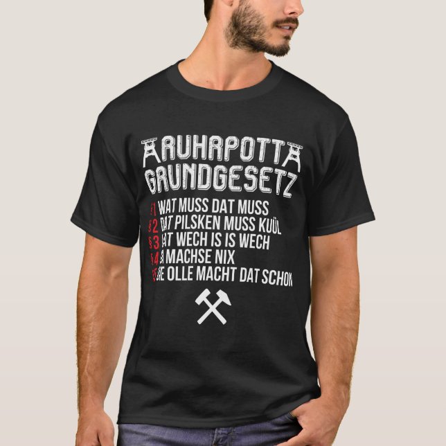 Camiseta Ruhrpott Lei Básica Ruhr Ruhrgebiet (Frente)