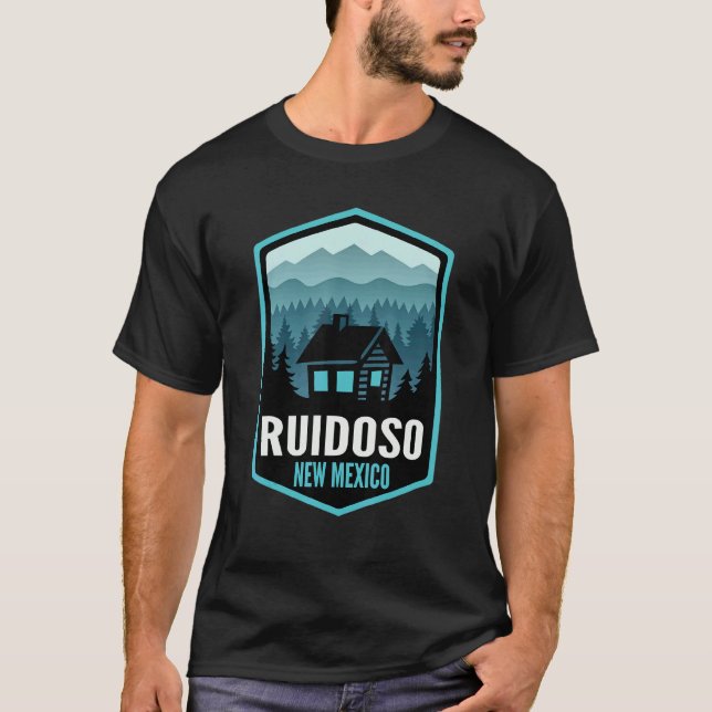 Camiseta Ruidoso Novo México Cidade Montanhosa Cabina (Frente)