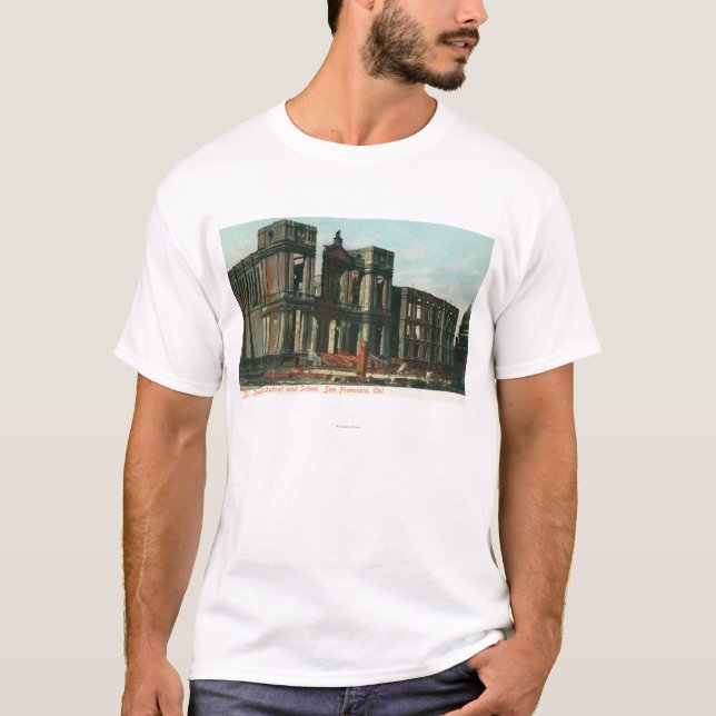 Camiseta Ruínas da catedral e da escola de St Ignatius (Frente)