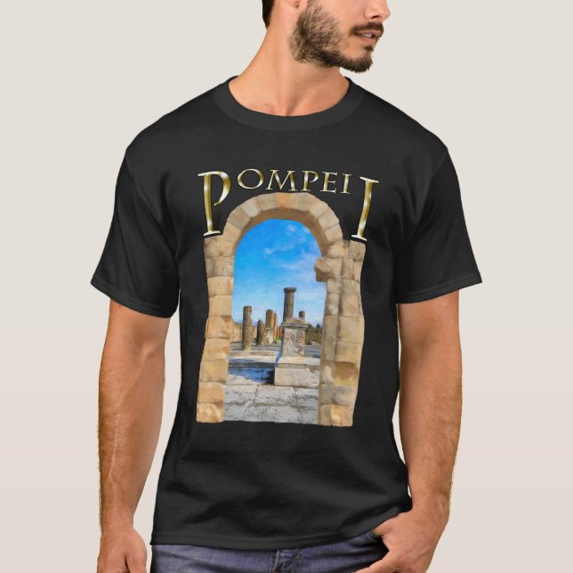 Camiseta Ruínas romanas de Pompeii antigo (Frente)