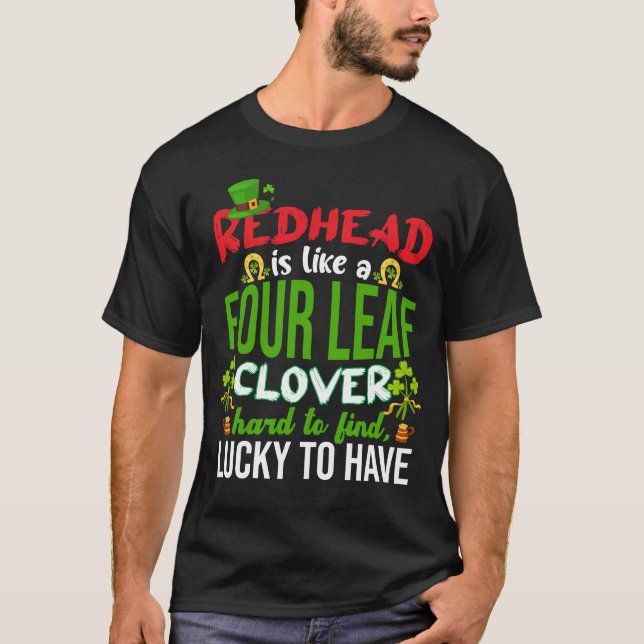 Camiseta Ruiva É Como Uma Rua Engraçada De Quatro Folhas De (Frente)