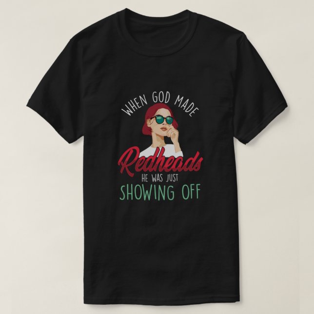 Camiseta Ruivas Mulheres Cabelos Vermelhos Cabelos Vermelho (Frente do Design)