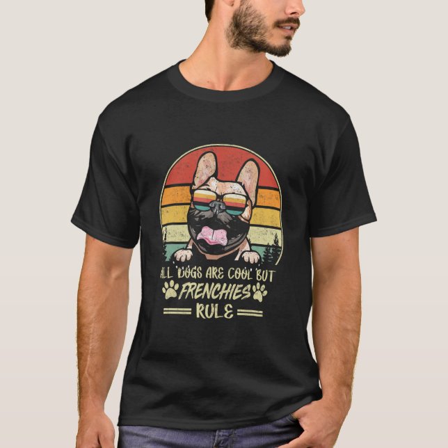 Camiseta Rules For The Owner Of Fawn French Bulldog Dog Vin (Frente)
