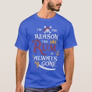 Camiseta Rum do Pirata Imhe Reasonhe está Sempre Fora retro