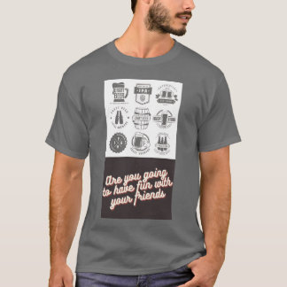 Camiseta Rum frio com seu retrato de amigos