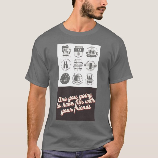 Camiseta Rum frio com seu retrato de amigos (Frente)