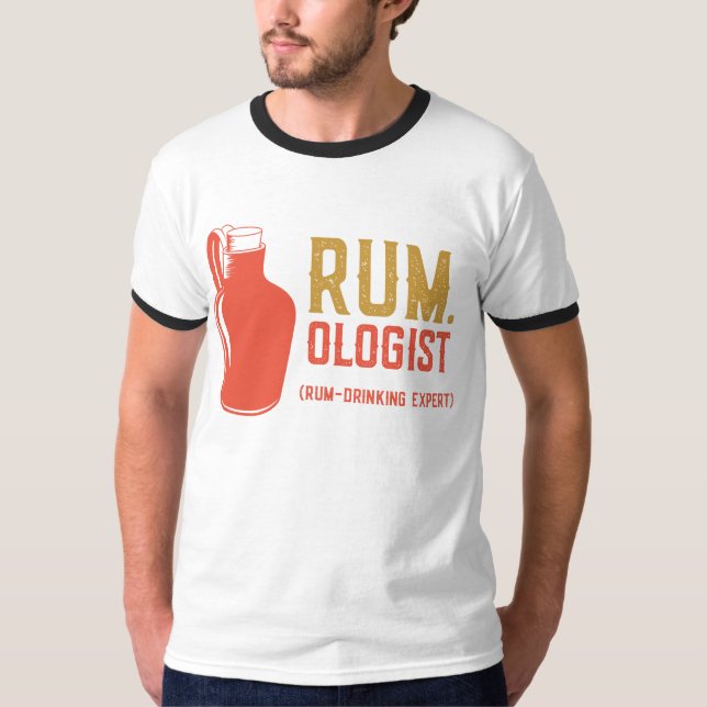 Camiseta Rum ologista amante de vinho Básico Masculino (Frente)