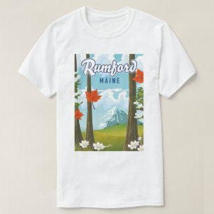 Camiseta Rumford Maine poster de viagens