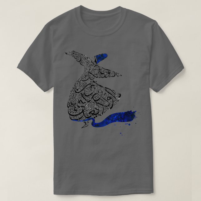Camiseta Rumi Calliografia Azul (Frente do Design)
