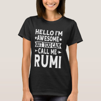 Camiseta Rumi Engraçado Primeiro Nome Olá Sou Incrível Cham