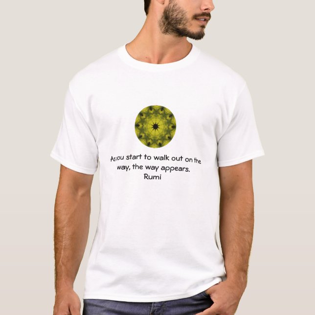 Camiseta Rumi Inspirational Quotation dizendo sobre fé (Frente)