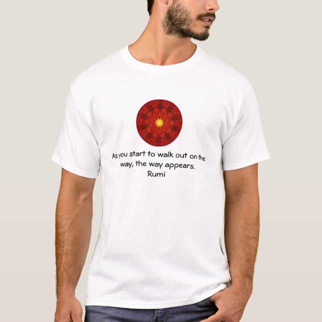 Camiseta Rumi Inspirational Quotation dizendo sobre fé (Frente)